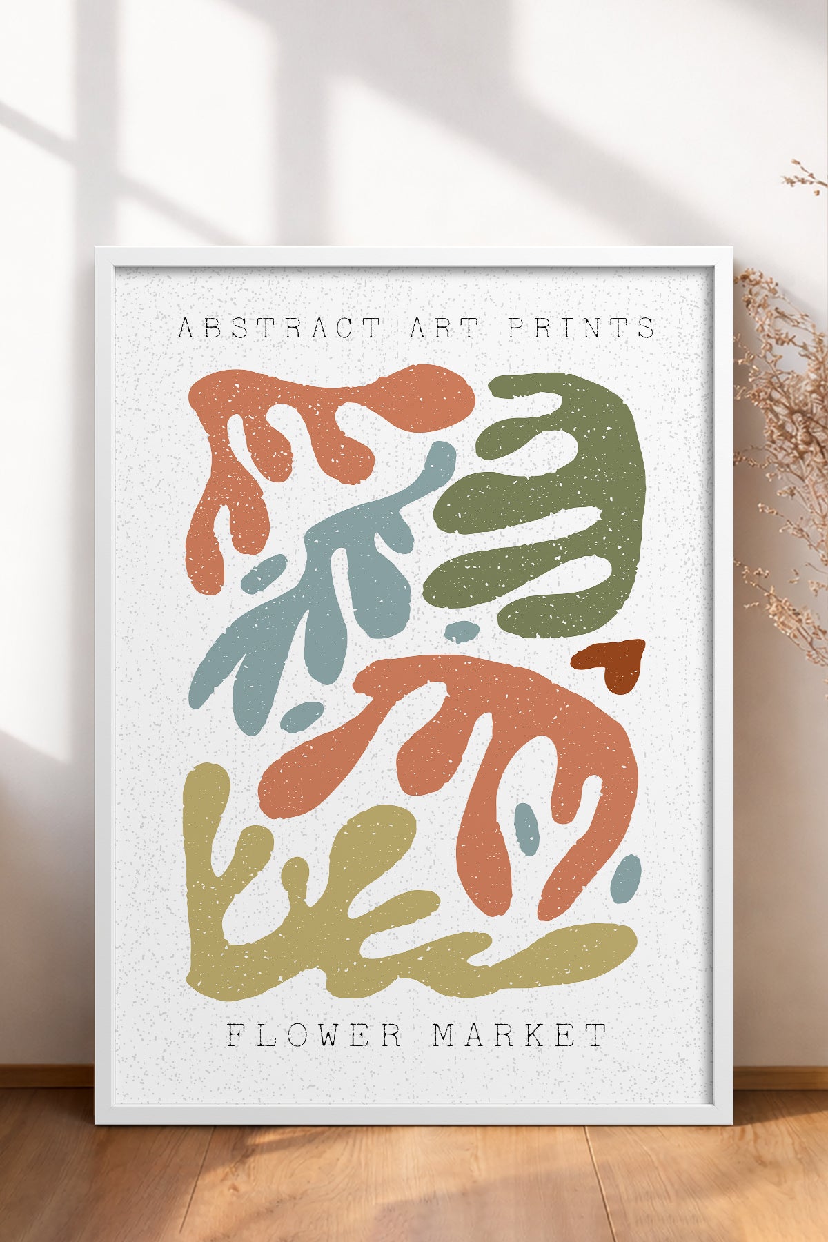 HOMEPACK Ahşap Çerçeveli Tablo Çerçeveli Poster Sanatsal Modern Duvar Dekoru FLOWER-74