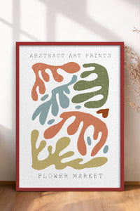 HOMEPACK Ahşap Çerçeveli Tablo Çerçeveli Poster Sanatsal Modern Duvar Dekoru FLOWER-74