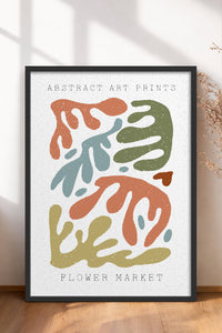 HOMEPACK Ahşap Çerçeveli Tablo Çerçeveli Poster Sanatsal Modern Duvar Dekoru FLOWER-74