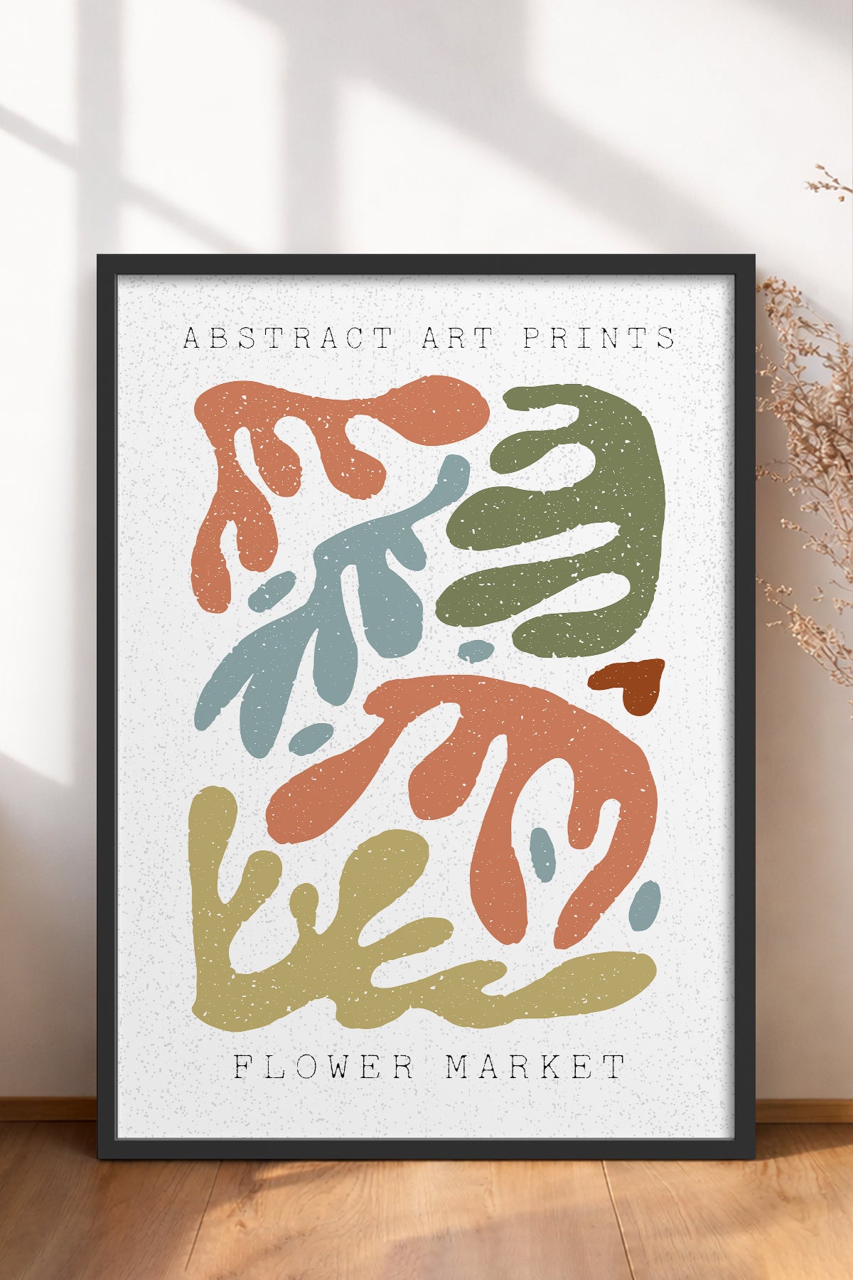 HOMEPACK Ahşap Çerçeveli Tablo Çerçeveli Poster Sanatsal Modern Duvar Dekoru FLOWER-74