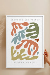 HOMEPACK Ahşap Çerçeveli Tablo Çerçeveli Poster Sanatsal Modern Duvar Dekoru FLOWER-74