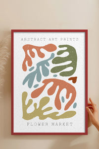 HOMEPACK Ahşap Çerçeveli Tablo Çerçeveli Poster Sanatsal Modern Duvar Dekoru FLOWER-74