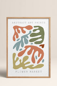 HOMEPACK Ahşap Çerçeveli Tablo Çerçeveli Poster Sanatsal Modern Duvar Dekoru FLOWER-74