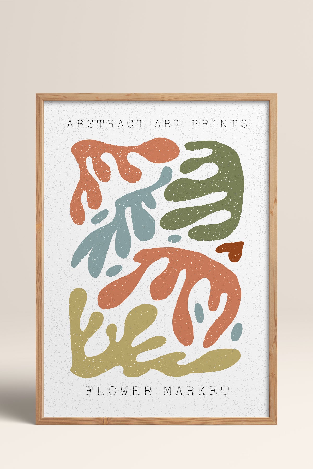 HOMEPACK Ahşap Çerçeveli Tablo Çerçeveli Poster Sanatsal Modern Duvar Dekoru FLOWER-74