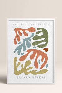 HOMEPACK Ahşap Çerçeveli Tablo Çerçeveli Poster Sanatsal Modern Duvar Dekoru FLOWER-74