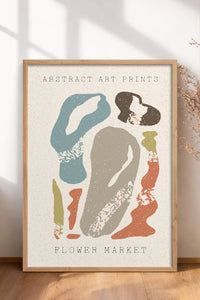 HOMEPACK Ahşap Çerçeveli Tablo Çerçeveli Poster Sanatsal Modern Duvar Dekoru FLOWER-75