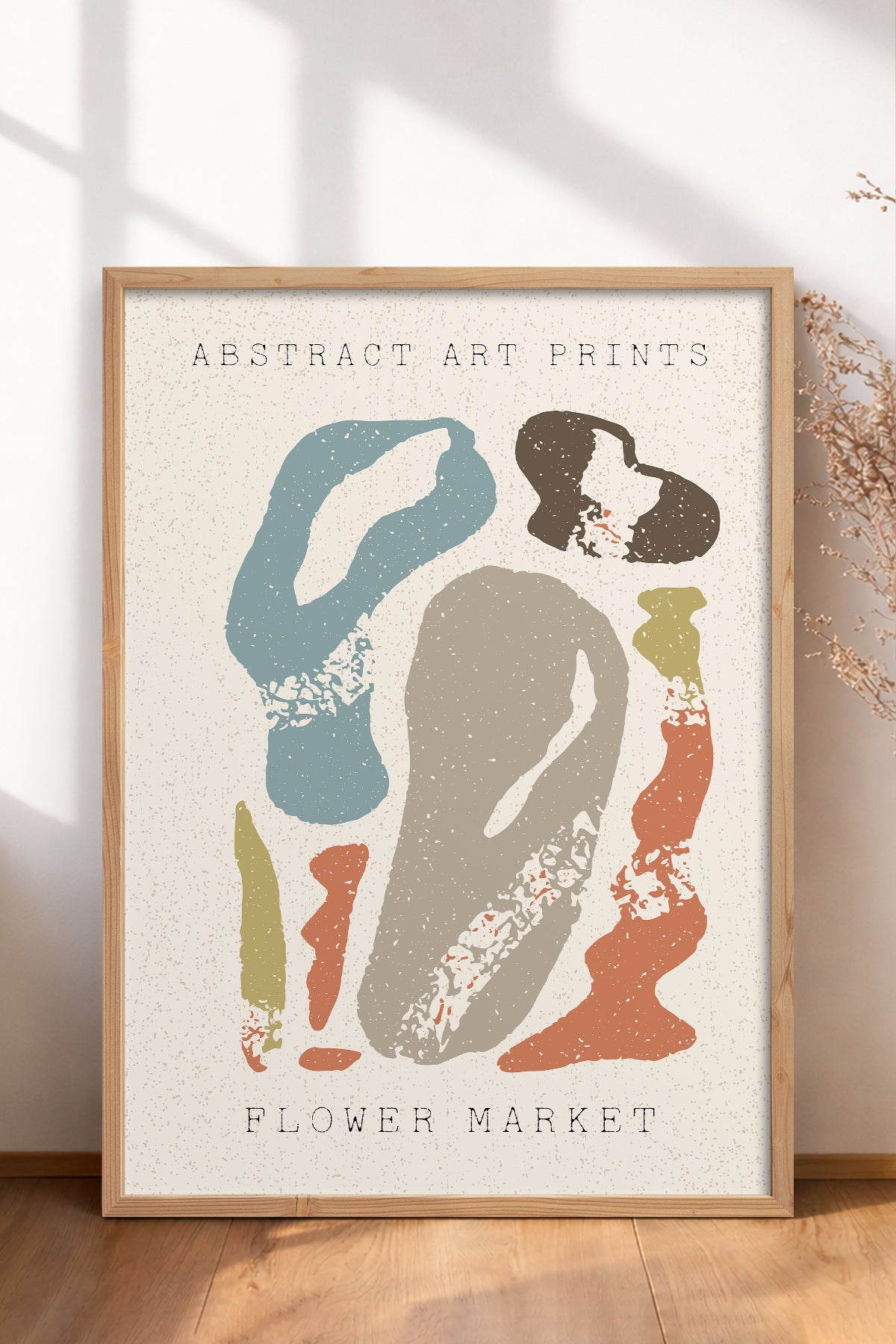 HOMEPACK Ahşap Çerçeveli Tablo Çerçeveli Poster Sanatsal Modern Duvar Dekoru FLOWER-75
