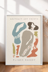 HOMEPACK Ahşap Çerçeveli Tablo Çerçeveli Poster Sanatsal Modern Duvar Dekoru FLOWER-75