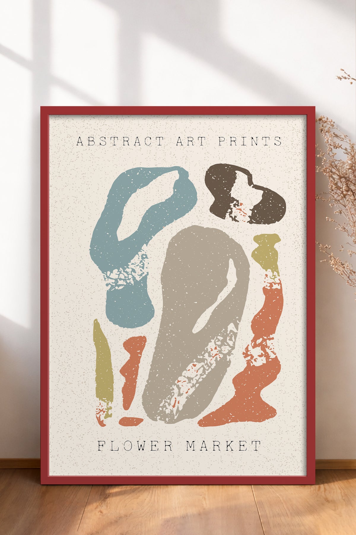 HOMEPACK Ahşap Çerçeveli Tablo Çerçeveli Poster Sanatsal Modern Duvar Dekoru FLOWER-75