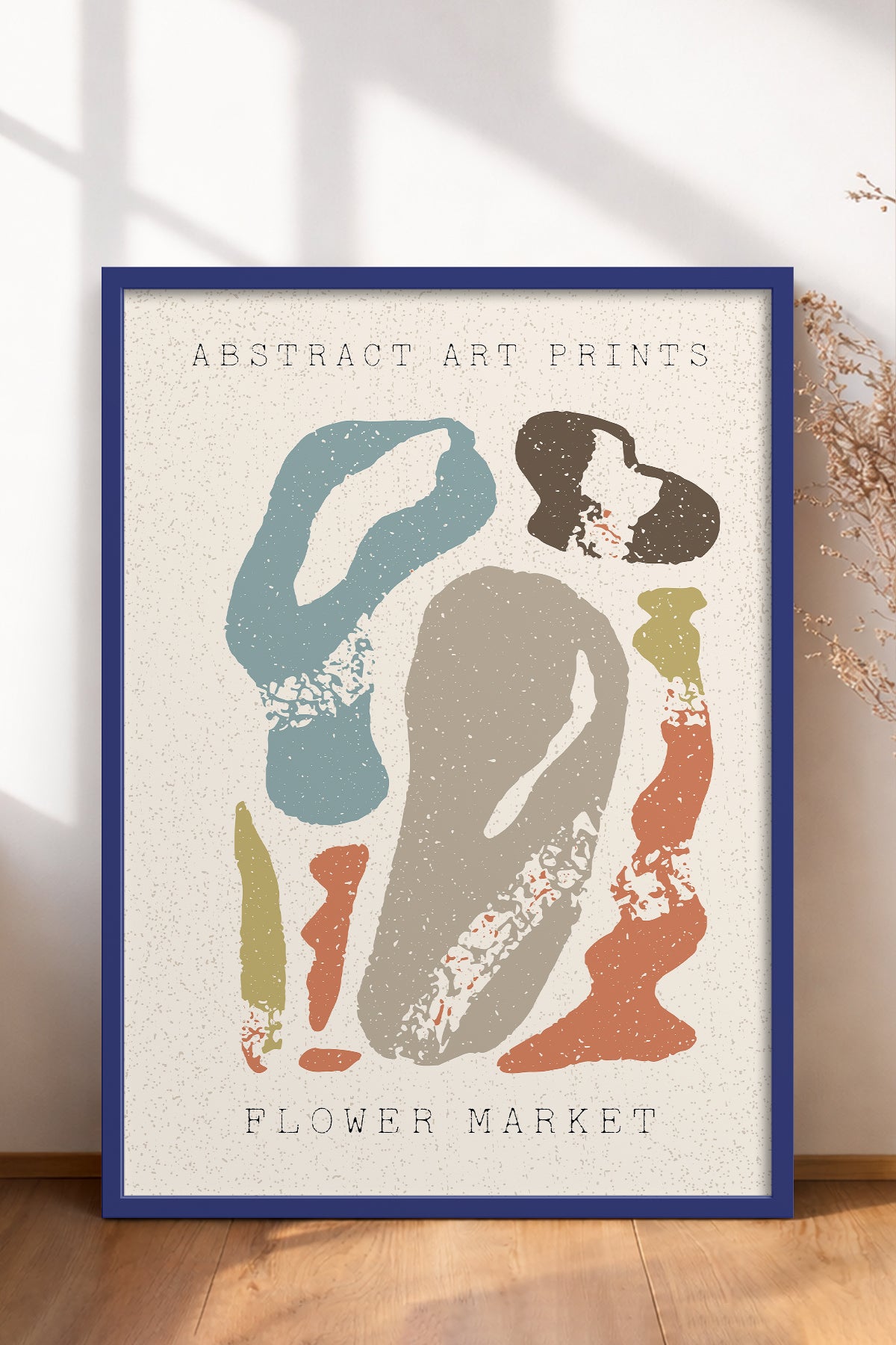 HOMEPACK Ahşap Çerçeveli Tablo Çerçeveli Poster Sanatsal Modern Duvar Dekoru FLOWER-75