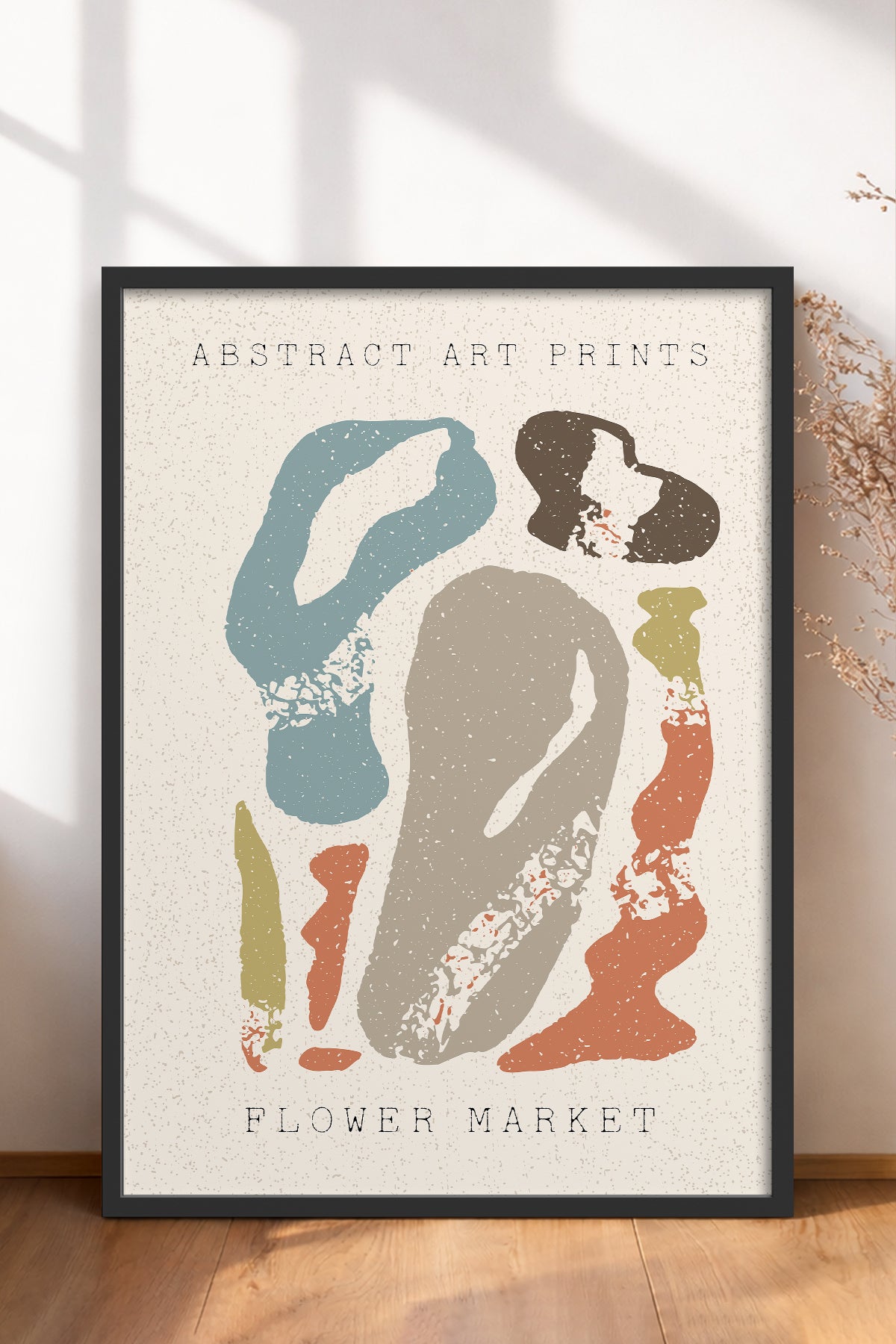 HOMEPACK Ahşap Çerçeveli Tablo Çerçeveli Poster Sanatsal Modern Duvar Dekoru FLOWER-75