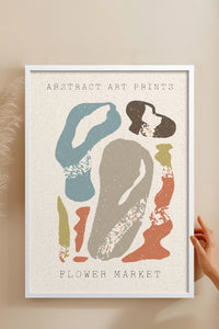 HOMEPACK Ahşap Çerçeveli Tablo Çerçeveli Poster Sanatsal Modern Duvar Dekoru FLOWER-75