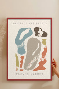 HOMEPACK Ahşap Çerçeveli Tablo Çerçeveli Poster Sanatsal Modern Duvar Dekoru FLOWER-75