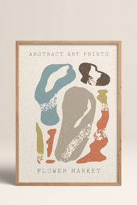 HOMEPACK Ahşap Çerçeveli Tablo Çerçeveli Poster Sanatsal Modern Duvar Dekoru FLOWER-75