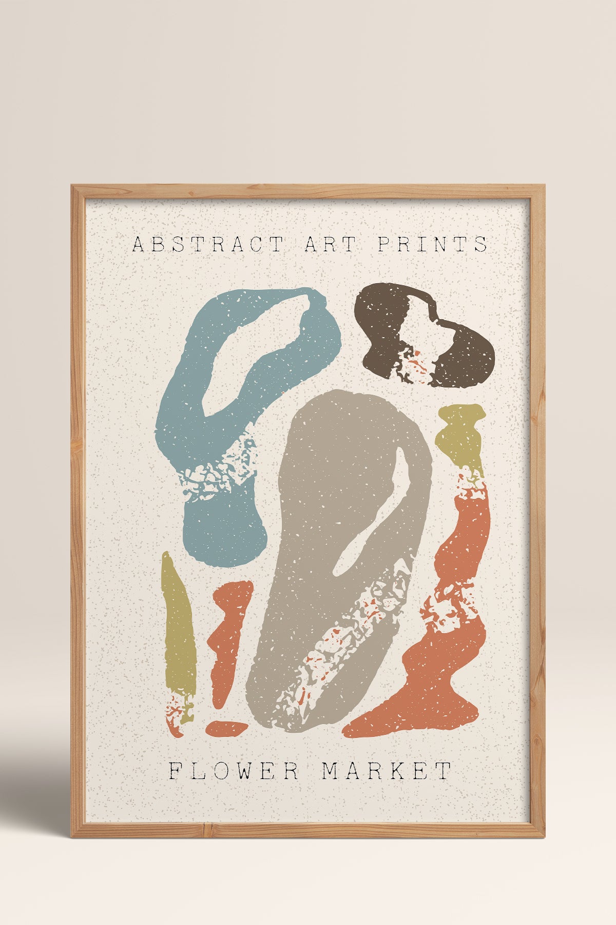 HOMEPACK Ahşap Çerçeveli Tablo Çerçeveli Poster Sanatsal Modern Duvar Dekoru FLOWER-75