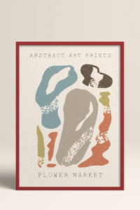 HOMEPACK Ahşap Çerçeveli Tablo Çerçeveli Poster Sanatsal Modern Duvar Dekoru FLOWER-75