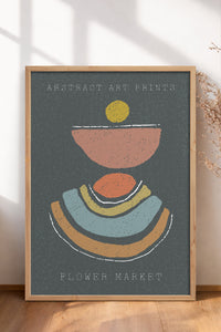 HOMEPACK Ahşap Çerçeveli Tablo Çerçeveli Poster Sanatsal Modern Duvar Dekoru FLOWER-76