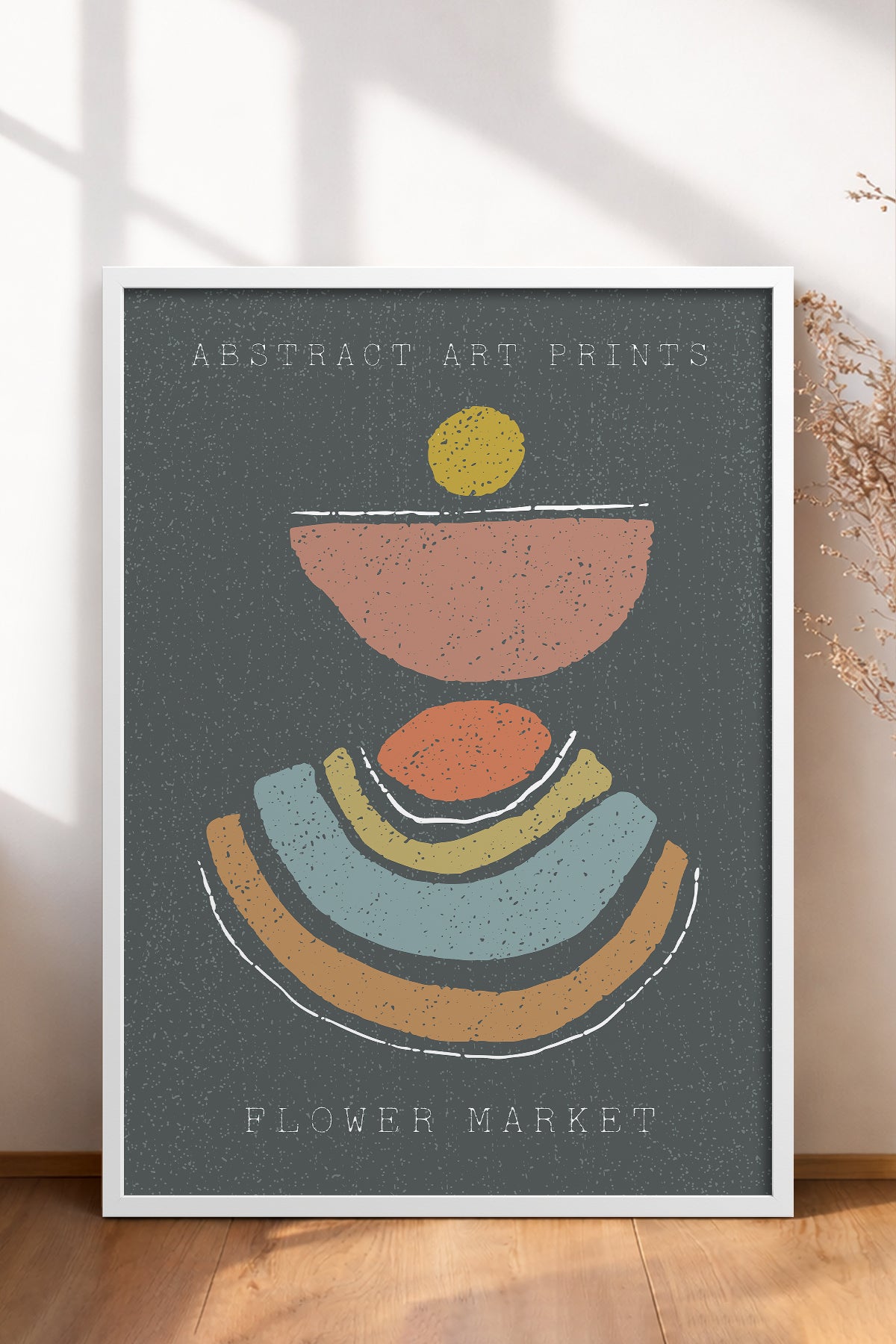 HOMEPACK Ahşap Çerçeveli Tablo Çerçeveli Poster Sanatsal Modern Duvar Dekoru FLOWER-76