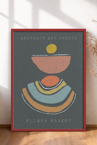 HOMEPACK Ahşap Çerçeveli Tablo Çerçeveli Poster Sanatsal Modern Duvar Dekoru FLOWER-76