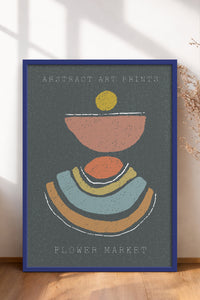 HOMEPACK Ahşap Çerçeveli Tablo Çerçeveli Poster Sanatsal Modern Duvar Dekoru FLOWER-76
