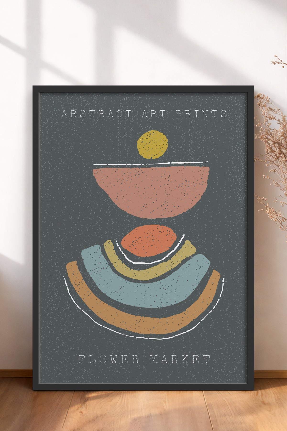 HOMEPACK Ahşap Çerçeveli Tablo Çerçeveli Poster Sanatsal Modern Duvar Dekoru FLOWER-76