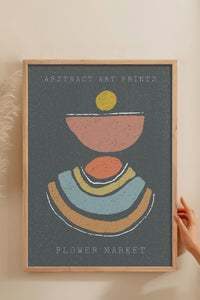 HOMEPACK Ahşap Çerçeveli Tablo Çerçeveli Poster Sanatsal Modern Duvar Dekoru FLOWER-76