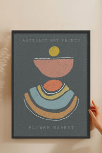 HOMEPACK Ahşap Çerçeveli Tablo Çerçeveli Poster Sanatsal Modern Duvar Dekoru FLOWER-76