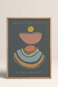 HOMEPACK Ahşap Çerçeveli Tablo Çerçeveli Poster Sanatsal Modern Duvar Dekoru FLOWER-76