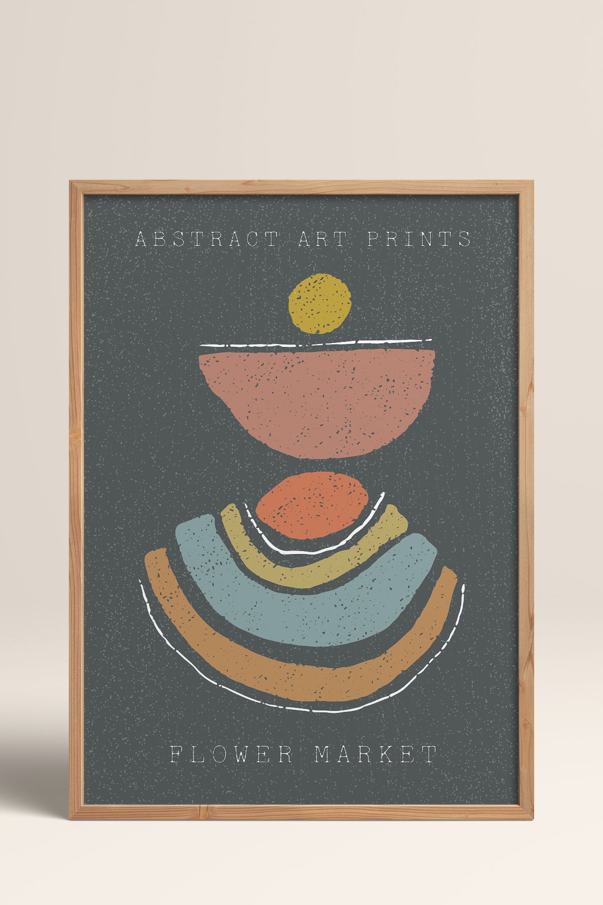 HOMEPACK Ahşap Çerçeveli Tablo Çerçeveli Poster Sanatsal Modern Duvar Dekoru FLOWER-76