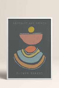 HOMEPACK Ahşap Çerçeveli Tablo Çerçeveli Poster Sanatsal Modern Duvar Dekoru FLOWER-76