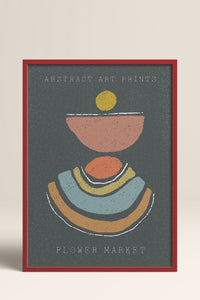 HOMEPACK Ahşap Çerçeveli Tablo Çerçeveli Poster Sanatsal Modern Duvar Dekoru FLOWER-76