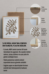 HOMEPACK Ahşap Çerçeveli Tablo Çerçeveli Poster Sanatsal Modern Duvar Dekoru FLOWER-77