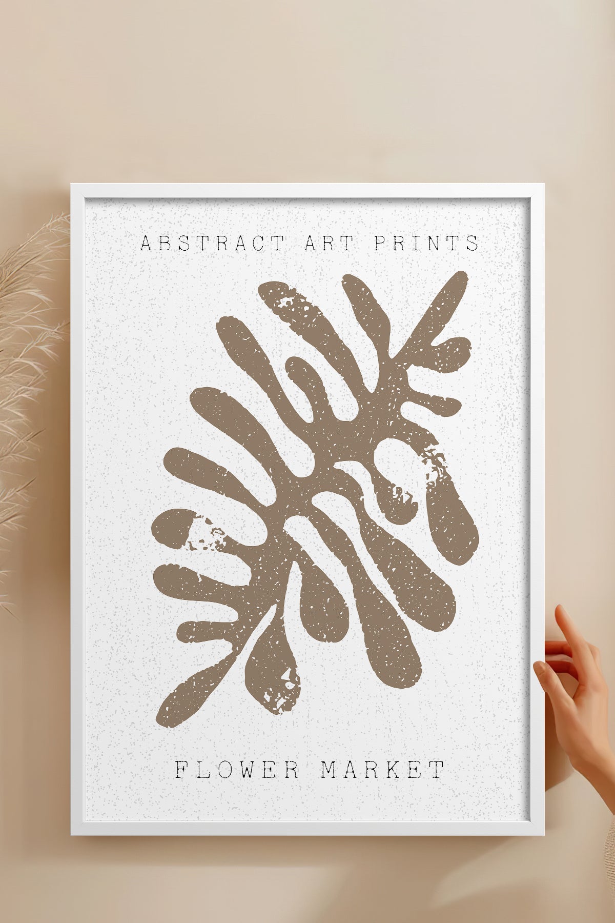 HOMEPACK Ahşap Çerçeveli Tablo Çerçeveli Poster Sanatsal Modern Duvar Dekoru FLOWER-77