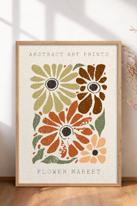 HOMEPACK Ahşap Çerçeveli Tablo Çerçeveli Poster Sanatsal Modern Duvar Dekoru FLOWER-78