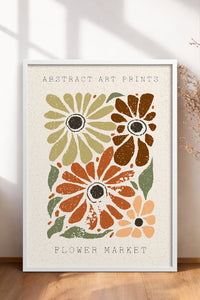 HOMEPACK Ahşap Çerçeveli Tablo Çerçeveli Poster Sanatsal Modern Duvar Dekoru FLOWER-78