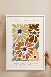 HOMEPACK Ahşap Çerçeveli Tablo Çerçeveli Poster Sanatsal Modern Duvar Dekoru FLOWER-78