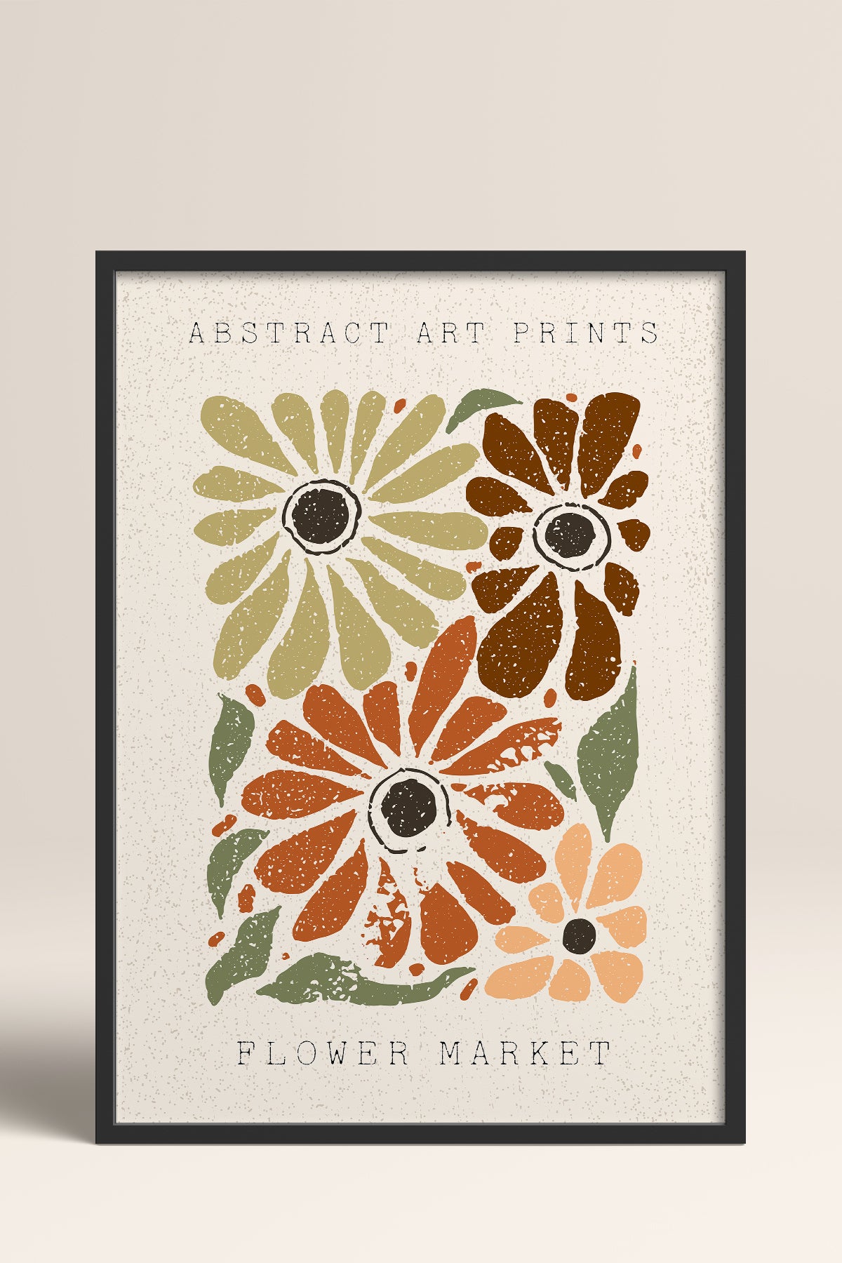 HOMEPACK Ahşap Çerçeveli Tablo Çerçeveli Poster Sanatsal Modern Duvar Dekoru FLOWER-78