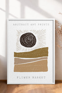 HOMEPACK Ahşap Çerçeveli Tablo Çerçeveli Poster Sanatsal Modern Duvar Dekoru FLOWER-80