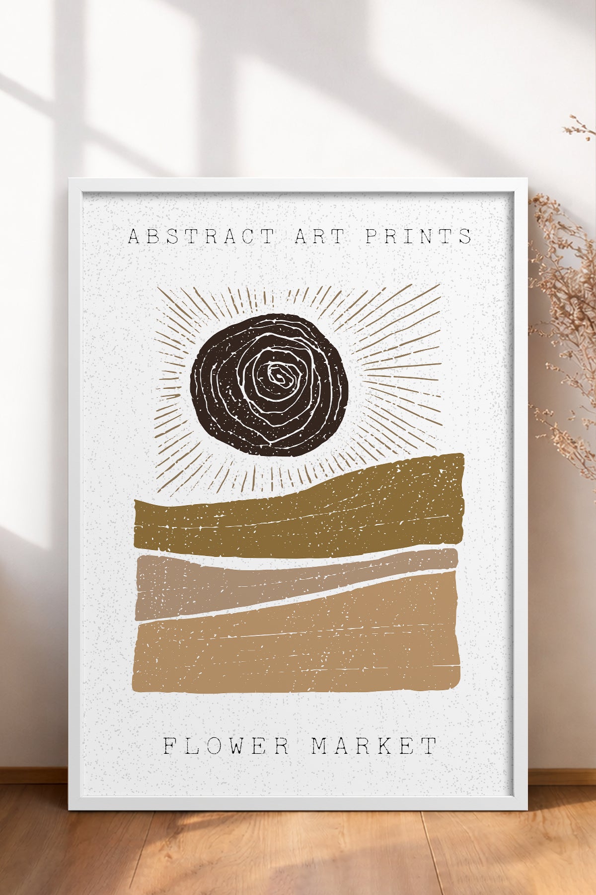 HOMEPACK Ahşap Çerçeveli Tablo Çerçeveli Poster Sanatsal Modern Duvar Dekoru FLOWER-80