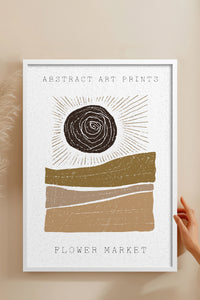 HOMEPACK Ahşap Çerçeveli Tablo Çerçeveli Poster Sanatsal Modern Duvar Dekoru FLOWER-80