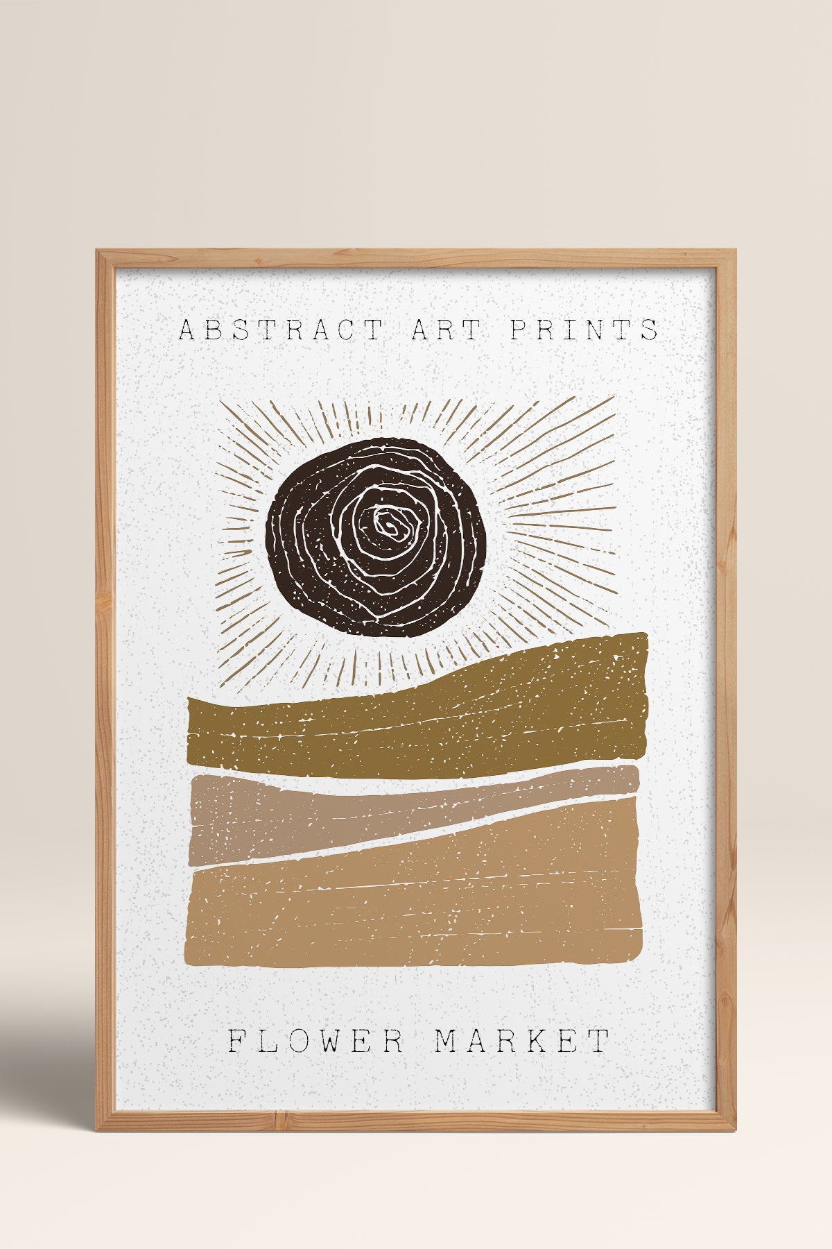 HOMEPACK Ahşap Çerçeveli Tablo Çerçeveli Poster Sanatsal Modern Duvar Dekoru FLOWER-80