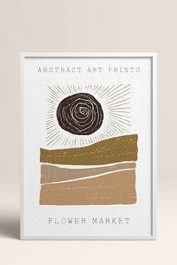 HOMEPACK Ahşap Çerçeveli Tablo Çerçeveli Poster Sanatsal Modern Duvar Dekoru FLOWER-80