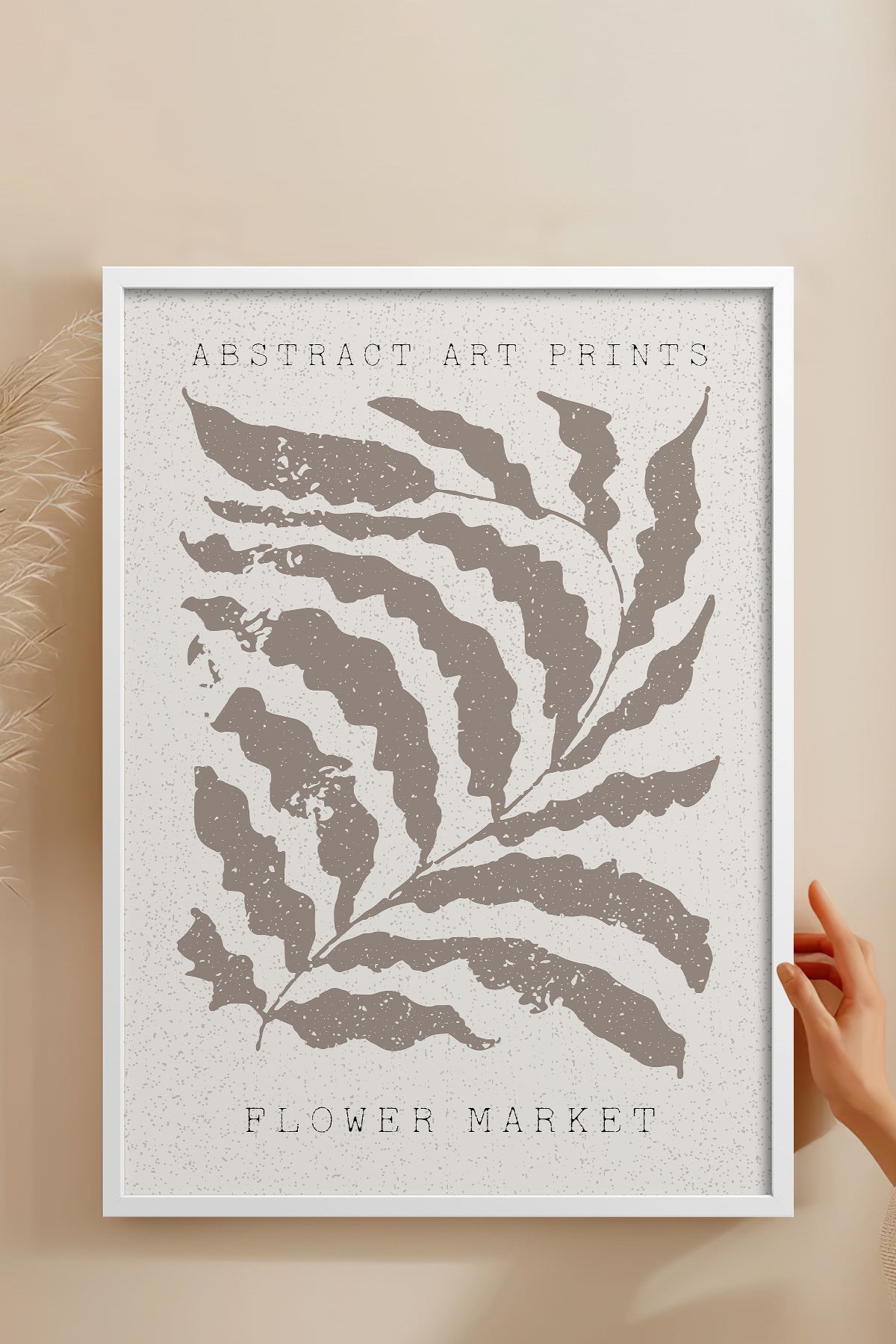 HOMEPACK Ahşap Çerçeveli Tablo Çerçeveli Poster Sanatsal Modern Duvar Dekoru FLOWER-81