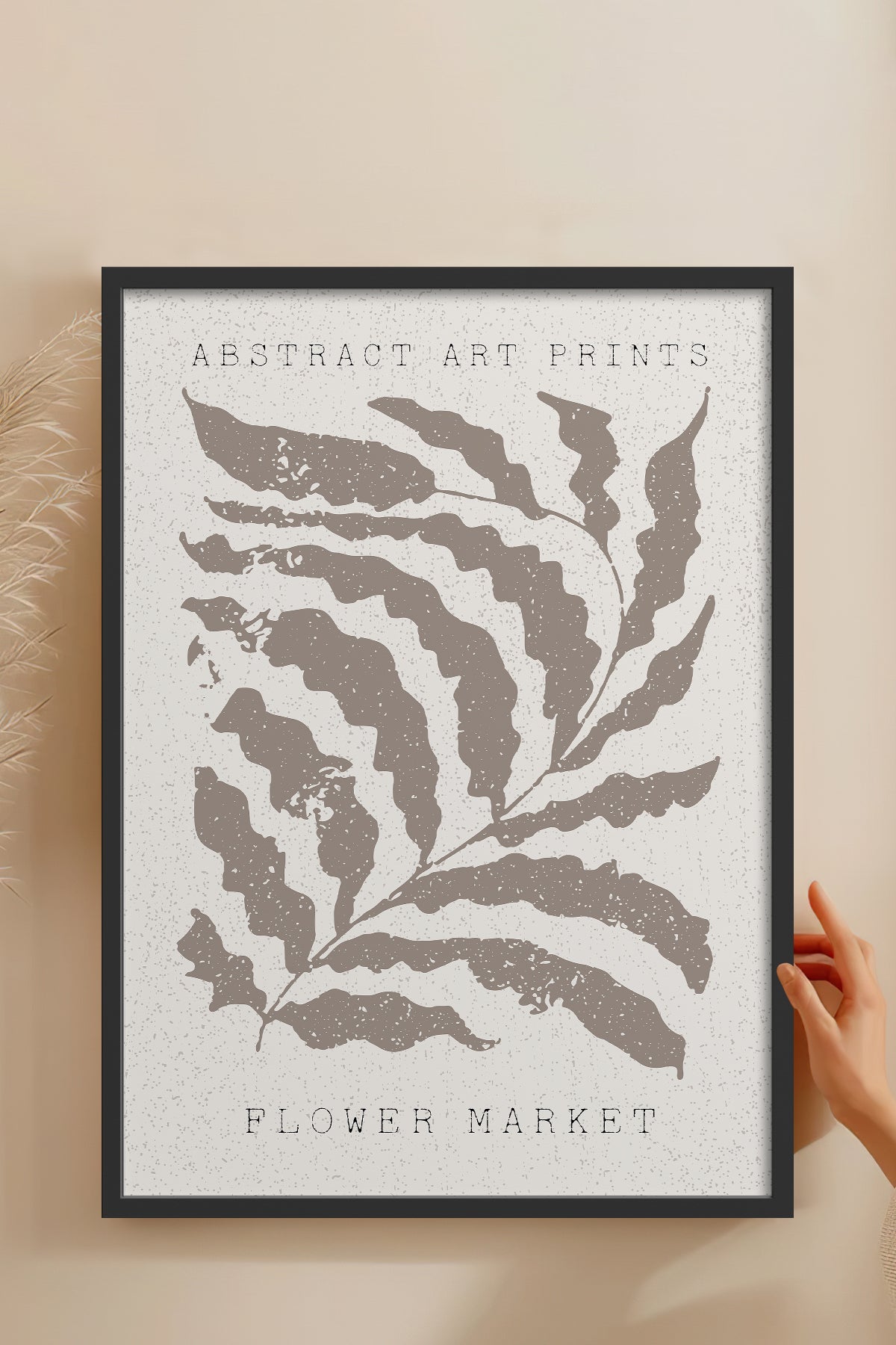 HOMEPACK Ahşap Çerçeveli Tablo Çerçeveli Poster Sanatsal Modern Duvar Dekoru FLOWER-81