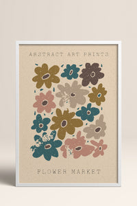 HOMEPACK Ahşap Çerçeveli Tablo Çerçeveli Poster Sanatsal Modern Duvar Dekoru FLOWER-83