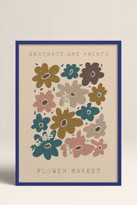 HOMEPACK Ahşap Çerçeveli Tablo Çerçeveli Poster Sanatsal Modern Duvar Dekoru FLOWER-83