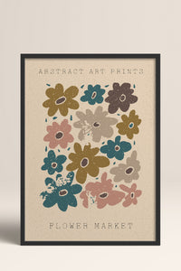 HOMEPACK Ahşap Çerçeveli Tablo Çerçeveli Poster Sanatsal Modern Duvar Dekoru FLOWER-83