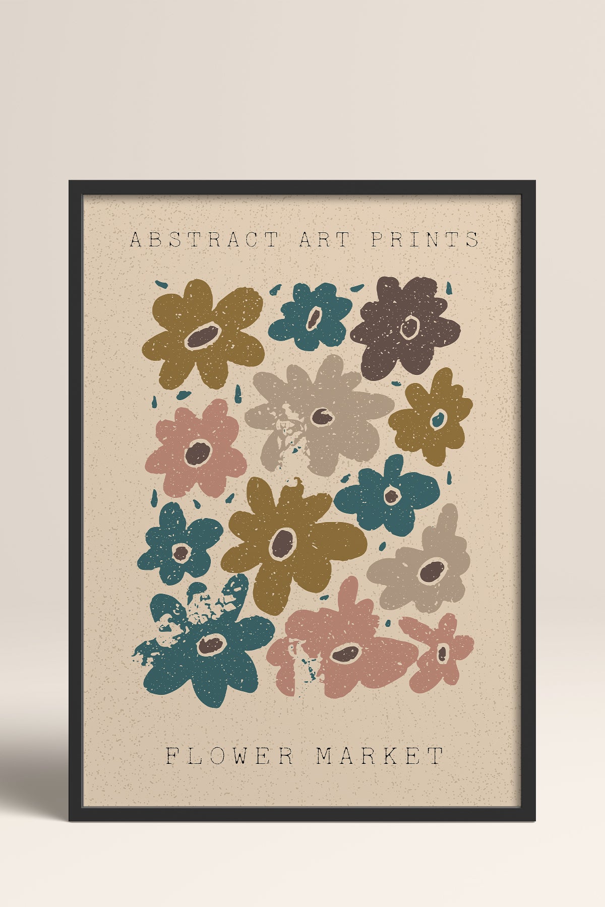HOMEPACK Ahşap Çerçeveli Tablo Çerçeveli Poster Sanatsal Modern Duvar Dekoru FLOWER-83