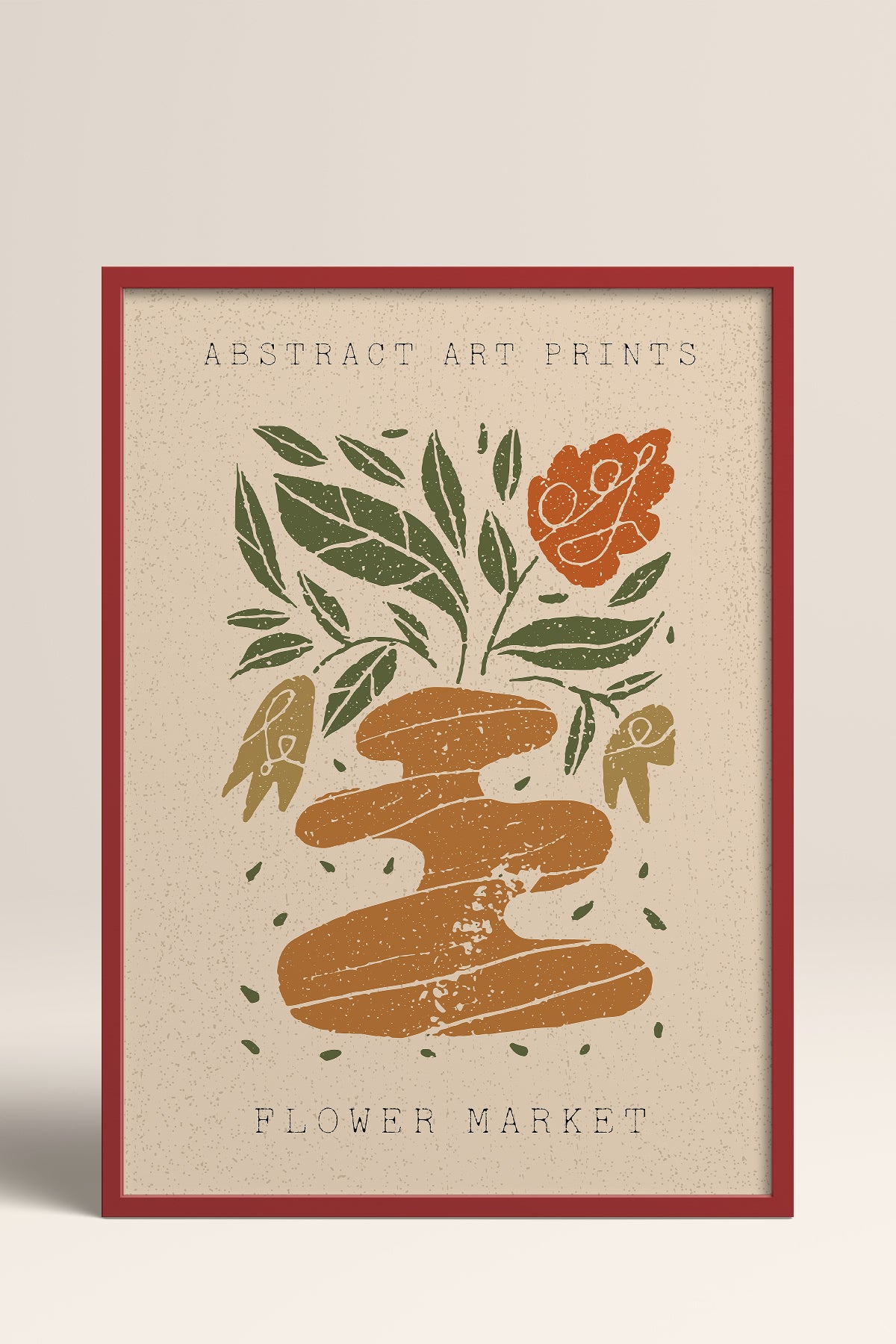 HOMEPACK Ahşap Çerçeveli Tablo Çerçeveli Poster Sanatsal Modern Duvar Dekoru FLOWER-84