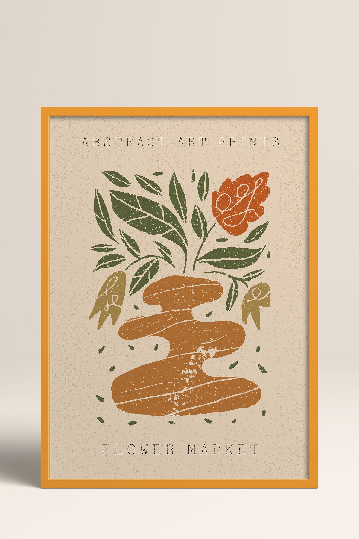 HOMEPACK Ahşap Çerçeveli Tablo Çerçeveli Poster Sanatsal Modern Duvar Dekoru FLOWER-84